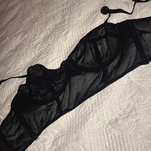 Black mesh bralette